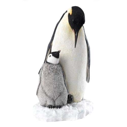Pinguin mit Nachwuchs , groß