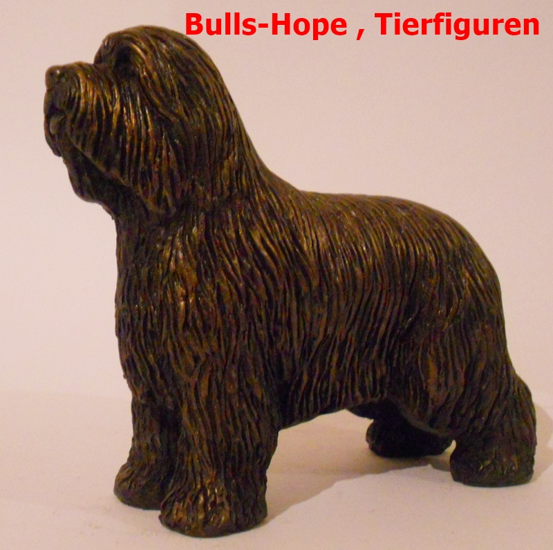 Bearded Collie , Cold Cast Bronze