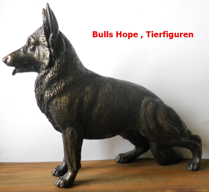 Deutscher Schäferhund , stehend , Cold Cast Bronze