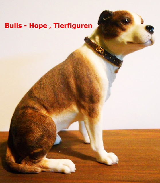 Staffordshire Bull Terrier , brindle , sitzend