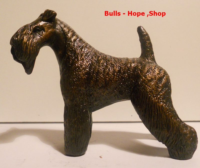 Kerry Blue Terrier , Cold Cast Bronze
