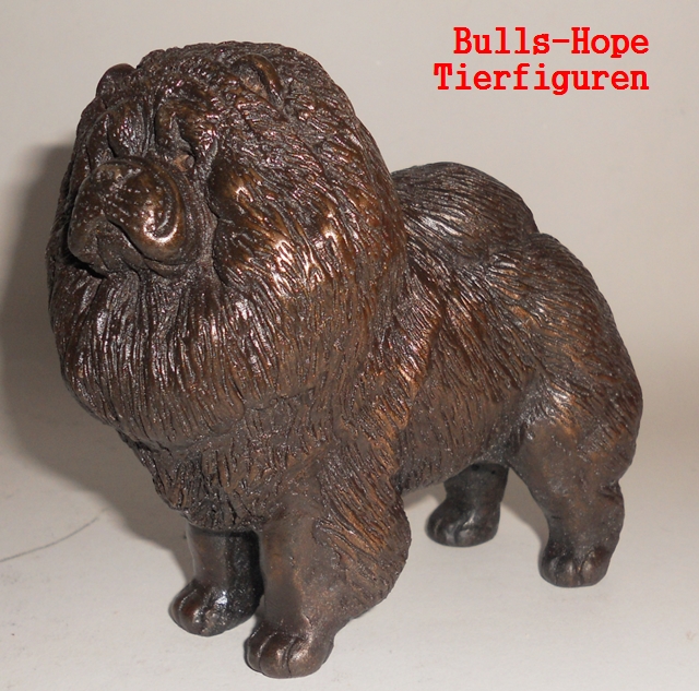 Chow Chow , stehend , Cold Cast Bronze